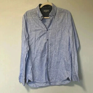 Ted Baker London blue white floral button down  shirt